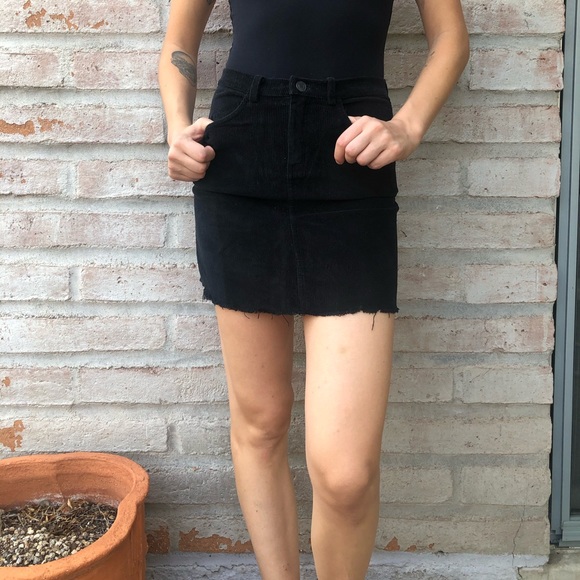 Brandy Melville Dresses & Skirts - Brandy Melville Black Corduroy Skirt